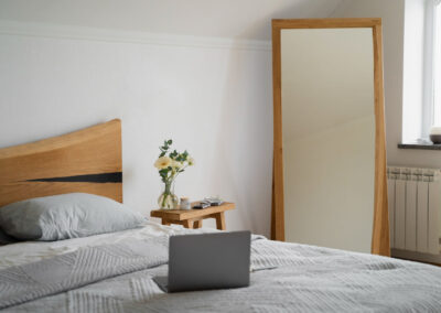 laptop on bed